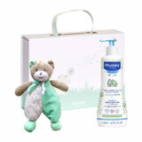 Confezione Gel detergente delicato per capelli e corpo, 500 ml + Green Bear, Mustela