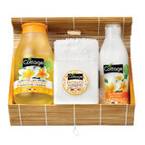 Pacchetto Monoi Olio doccia, 250 ml + Latte corpo, 200 ml + Sapone solido, 100 g + Asciugamano, Cottage