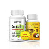 Package Quercetin Immune 90 capsules + Supervitamin D3 2000IU 30 capsules, Zenyth