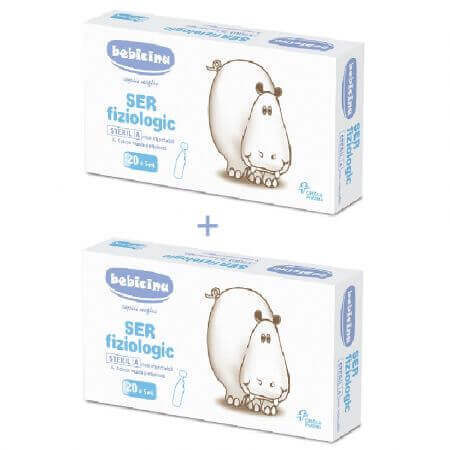 Confezione Bebicina siero fisiologico, 2 x 20 monodosi, Omega Pharma