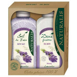 Set Sale da bagno 1000 g + Bagno schiuma 800 ml Lavanda, Naturalis