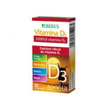 Vitamin D3, 3200 IU, 30 tablets, Béres