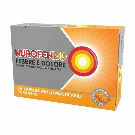 Nurofen Junior 7+ orange 100mg x 24cps.moi, Reckitt