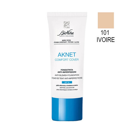 Aknet Comfort Cover 101 Ivoor foundation voor acne huid, 30ml, Bionike