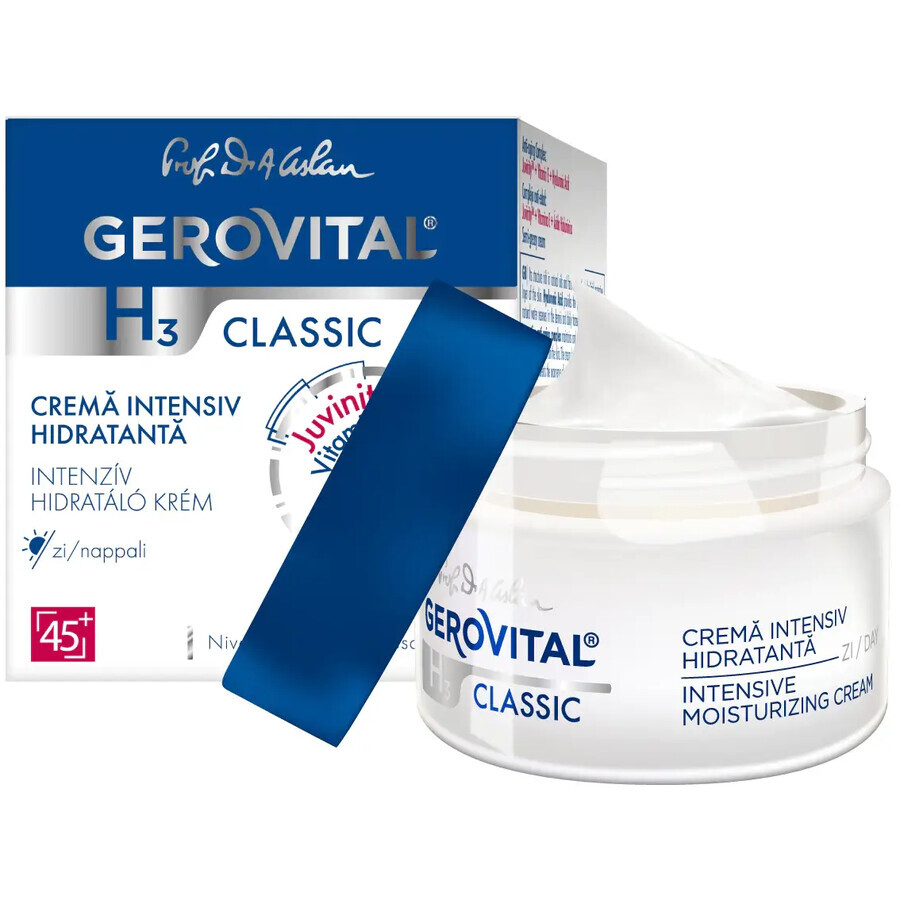 Crème de jour hydratante intensive Gerovital H3 Classic, 50 ml, Farmec