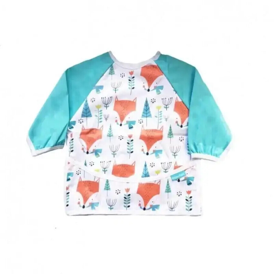 Coccorito bib with long sleeve and pocket - fox