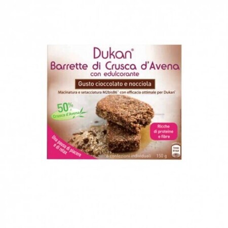 Dukan Barretta Di Crusca D'Avena Ciocciolato Nocciola 150g