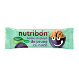 Barretta di prugne vegane senza glutine con noci, 30g, Nutribon