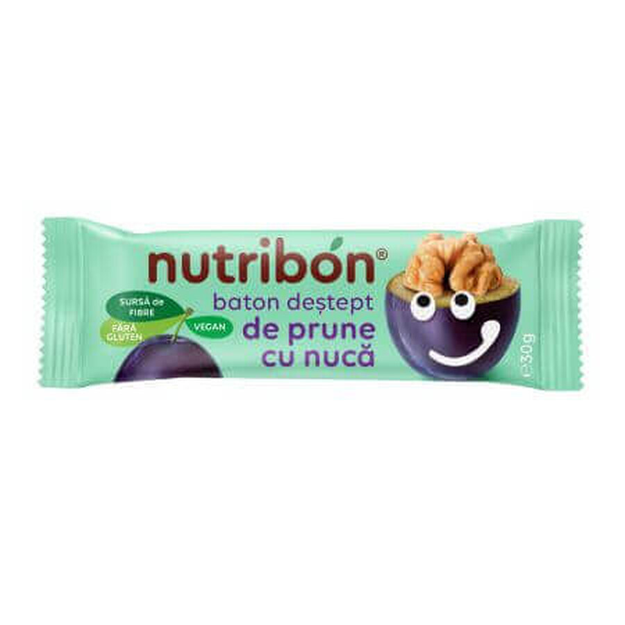 Gluten-free vegan plum nut bar, 30g, Nutribon