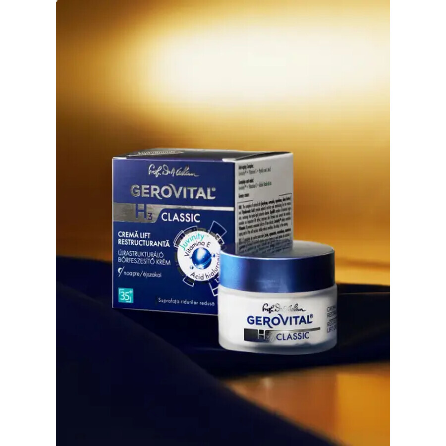 Crema Lift Ristruturante da Notte, Gerovital H3 Classic, 50 ml, Farmec