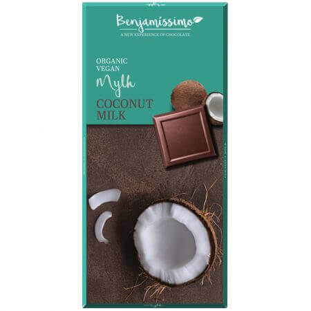 Organic coconut chocolate, 70 g, Benjamissimo