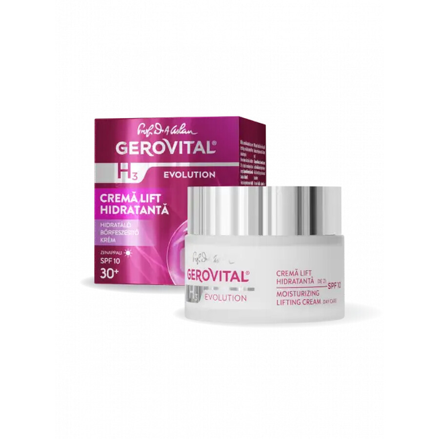 Crema Lift Idratante da Giorno con SFP 10, Gerovital H3 Evolution, 50 ml, Farmec