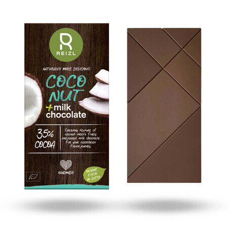 Cioccolato al latte e cocco, 70 gr, Reizl