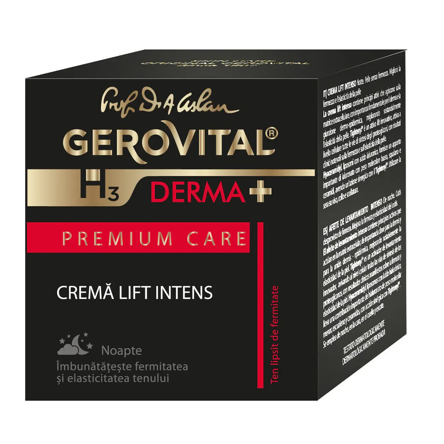 Crema Lift Intenso, Gerovital H3 Derma+ Premium Care, 50 ml, Farmec