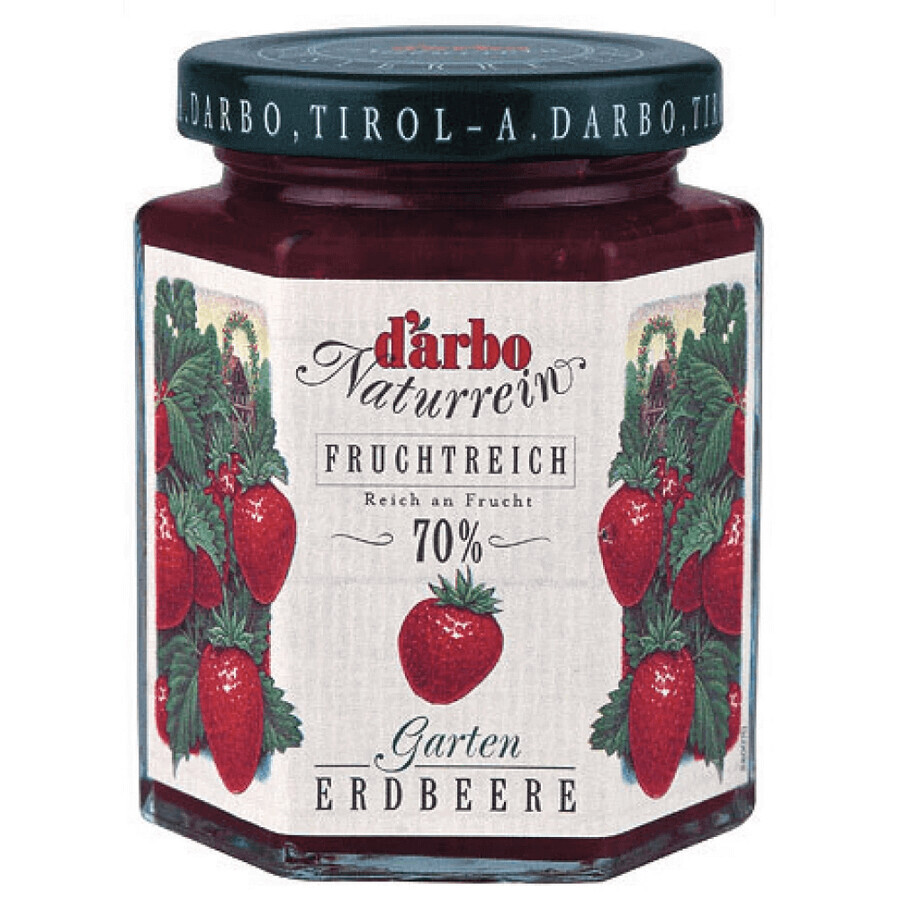 Erdbeerkonfitüre mit 70% Fruchtanteil, 200 g, Darbo