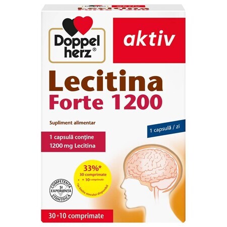 Lécithine Forte 1200 mg, 30 + 10 gélules, Doppelherz