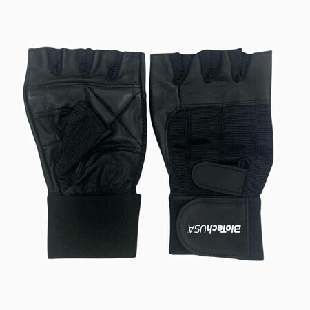 Training gloves with elastic bandage, Size L, Black, BioTech USA