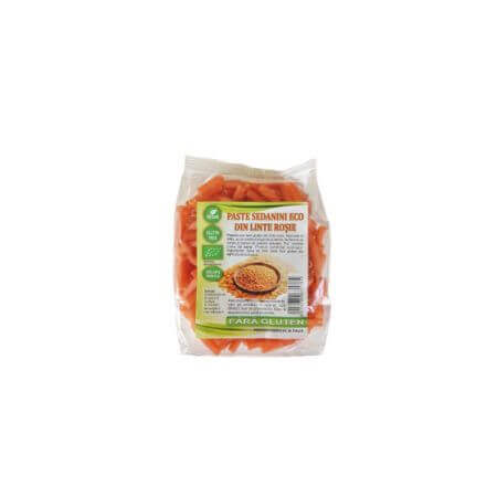 Sedanini red lentil eco pasta, 250 g, Sarchio