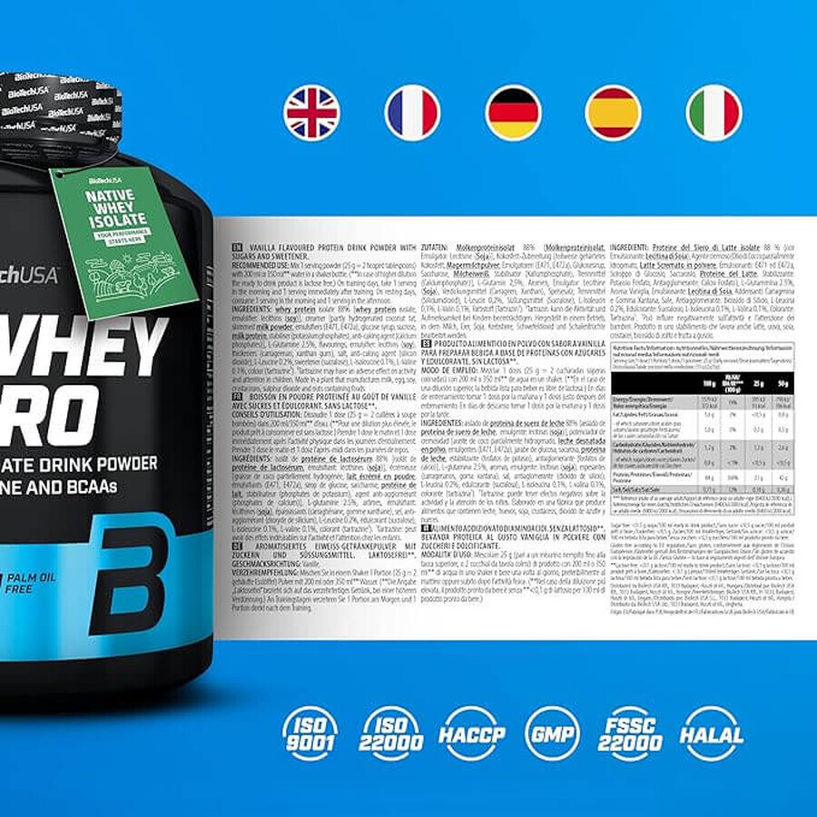 BioTech USA Iso Whey Zero protéine en poudre avec arôme de noix de coco, 500 g