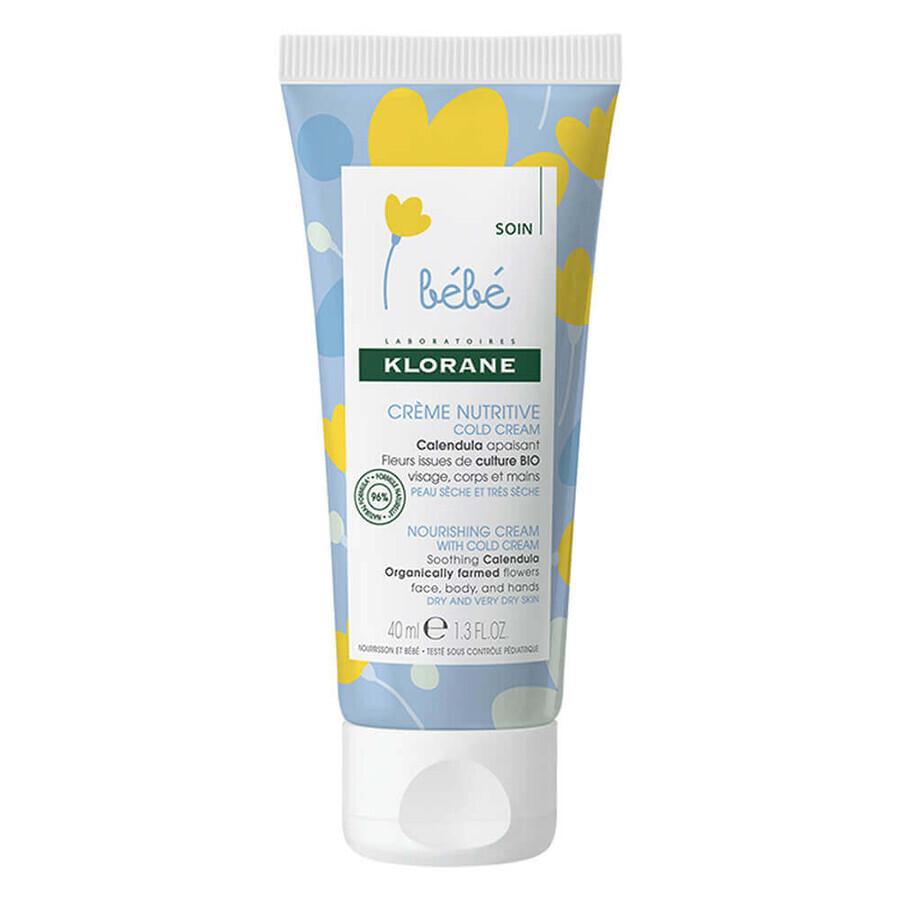 Crema nutriente con Cold Cream, 40 ml, Klorane Bebe