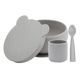 Set pappa in silicone BWL I, Powder Grey, Minikoioi