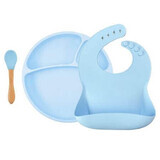 Set pappa in silicone BWL II, Mineral Blue, Minikoioi