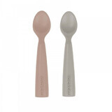 Set di cucchiai in silicone, Bubble Beige / Powder Grey, Minikoioi