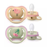 Succhietto Ultra Air modello Cherry/Bird, 0-6 mesi, 2 pezzi, Philips Avent