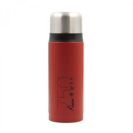 Termo de acero inoxidable, 750 ml, Rojo, Laken