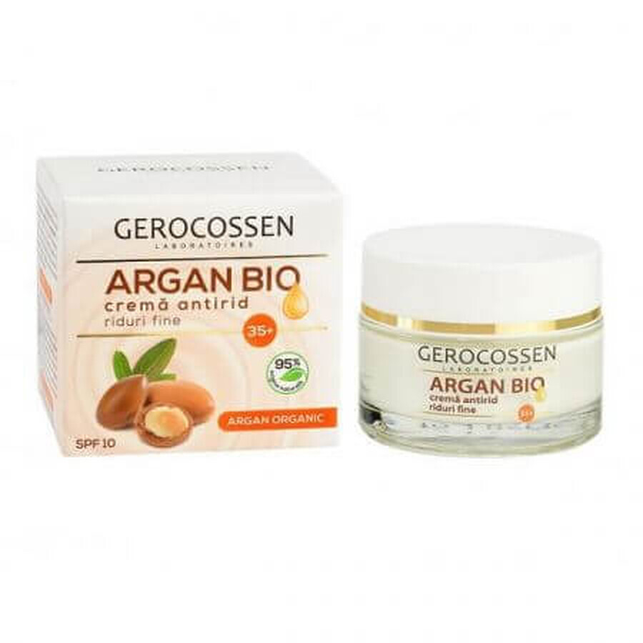 Crema per combattere le rughe sottili con SPF 10 35+ Argan Bio, 50 ml, Gerocossen