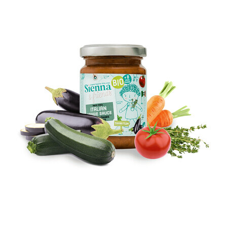 Salsa de verduras italiana ecológica, 8 meses +, 130 g, Sienna &amp; friends