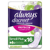 Absorbents for urinary incontinence Always Discreet Small Plus, 16 pieces, P&G