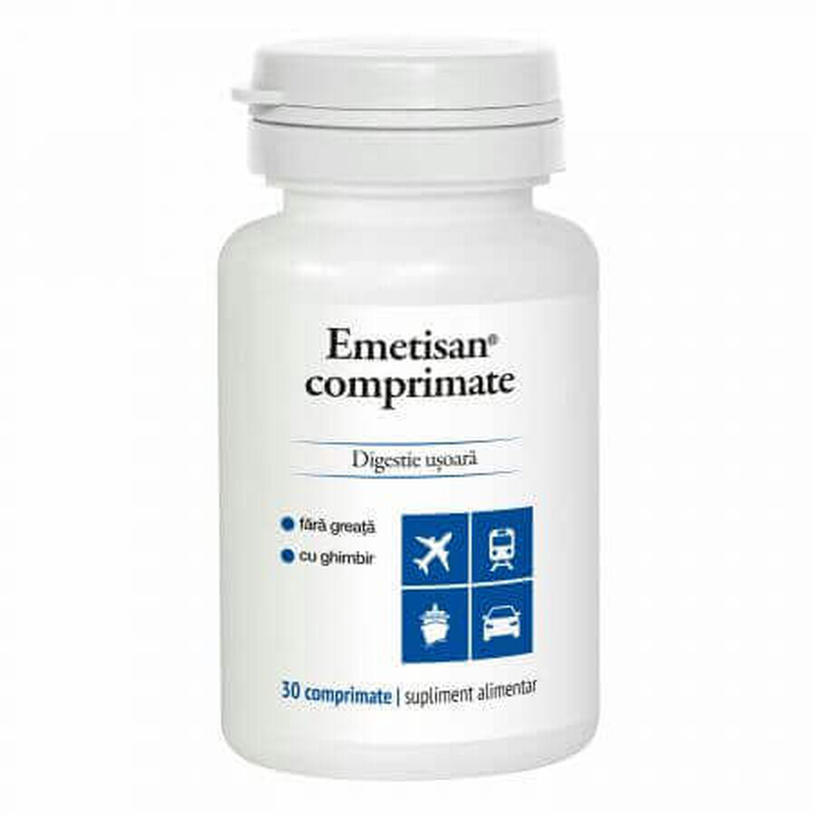 Emetisan with ginger, 30 tablets, Dacia Plant