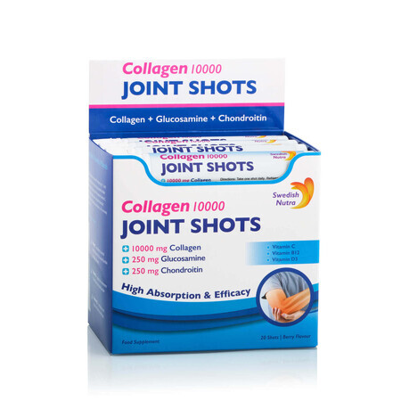 Joint Shots, Colagen 10000, 10.000 mg, 20 fiale, Swedish Nutra