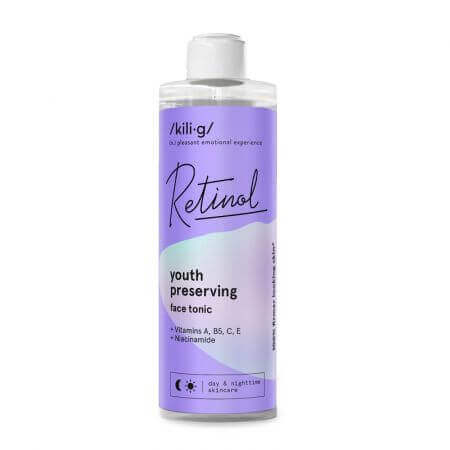 Lozione tonica con retinolo, acido ialuronico e niacinamide, 250 ml, Kilig