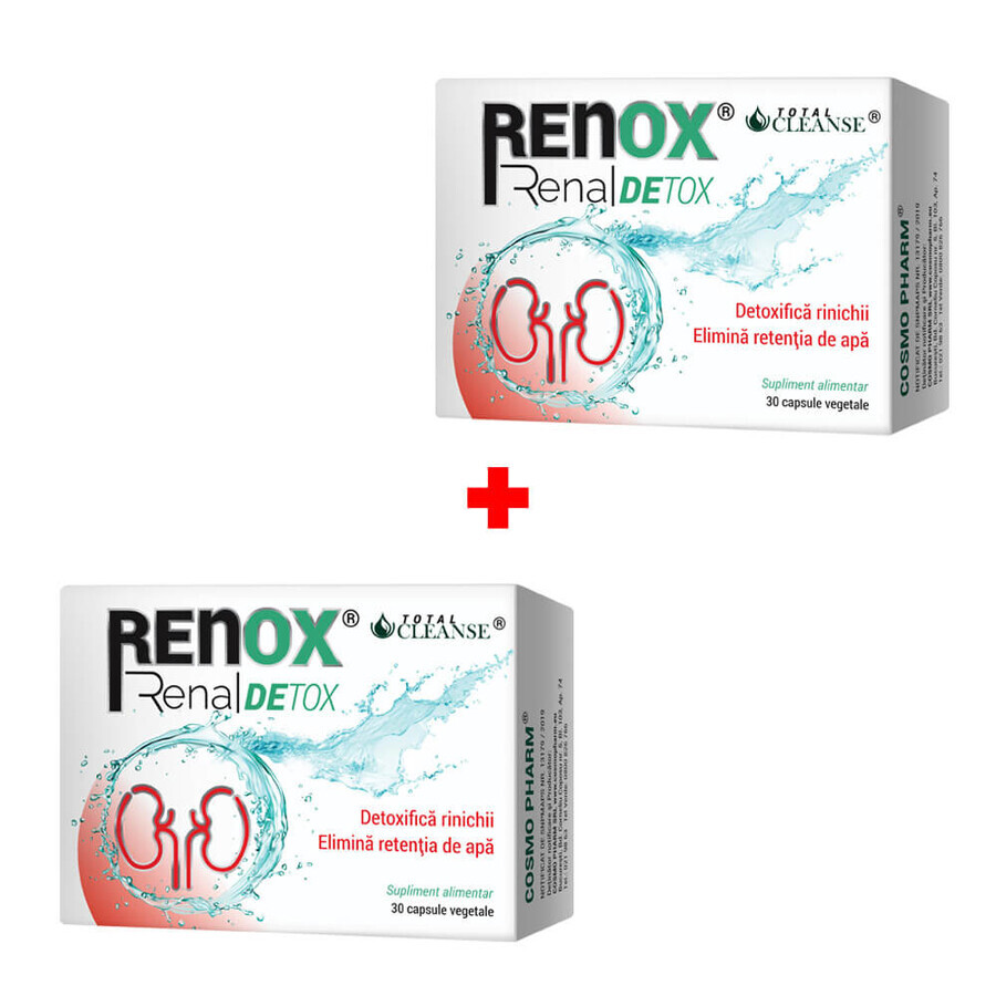 Renox Renal Detox Pakket, 30 capsules + 50% korting op het 2e product, Cosmopharm