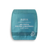 Ahava Age Control Maschera in tessuto tono uniforme e schiarente, maschera ringiovanimento e rassodante della pelle, 17 G