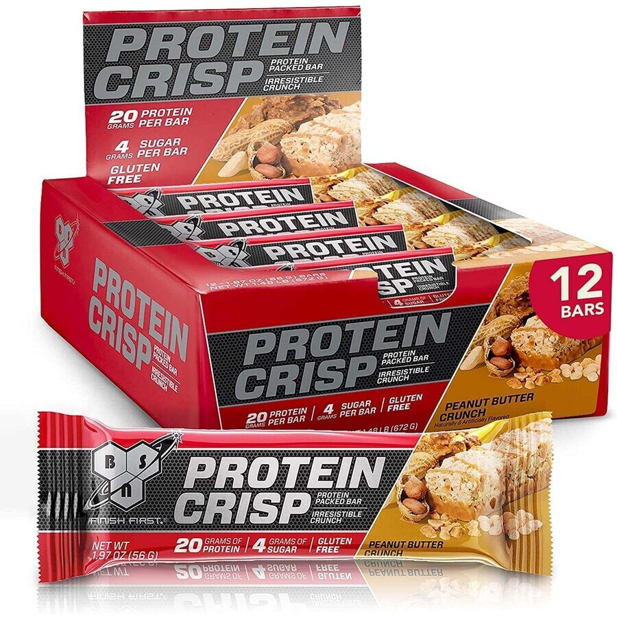 Bsn Syntha-6 Protein Crisp, Protein Bar, Peanut Butter Flavored Crisp, 56 G