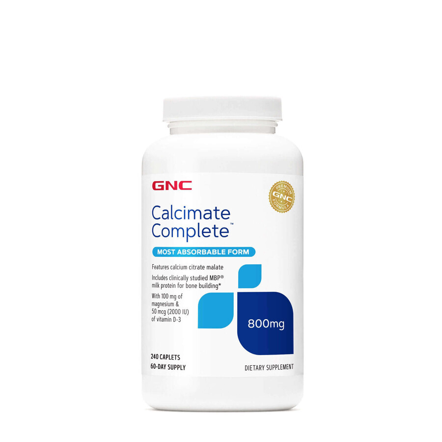 Gnc calcimato completo, citrato di calcio malato, 240 Tb