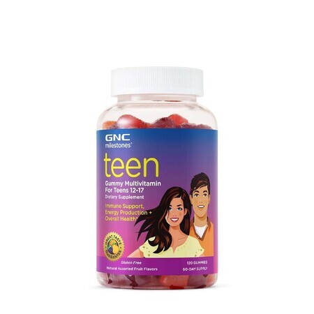 Gnc Milestones Teen, Jaleas Multivitamínicas Para Adolescentes 12-17 Años, 120 Jaleas