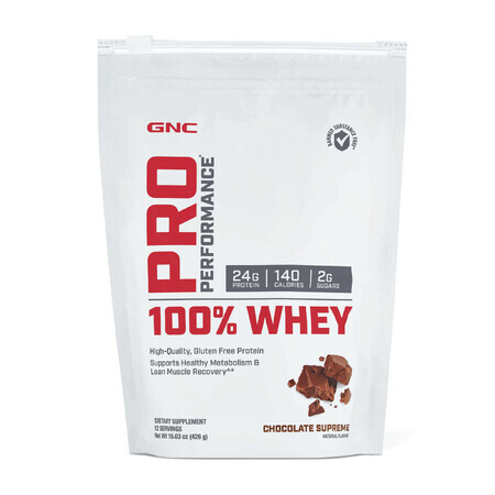 Gnc Pro Performance 100% Whey, Whey Protein, Chocolate Flavored, 426 G