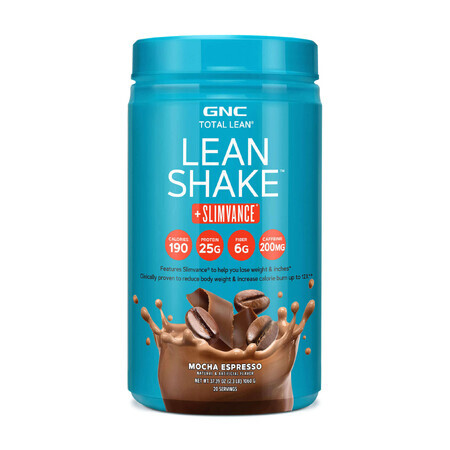 Gnc Total Lean Lean Shake + Slimvance, Protein Shake With Slimvance, Coffee Flavour, 1060 G