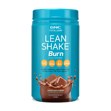 Gnc Total Lean Lean Shake Energy, Batido de proteínas con sabor a chocolate, 758,4 G