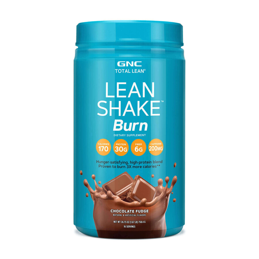 Gnc Total Lean Lean Shake Energy, Batido de proteínas con sabor a chocolate, 758,4 G