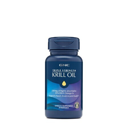 Gnc Triple Strength Krill Oil, Huile de Krill, 30 Cps