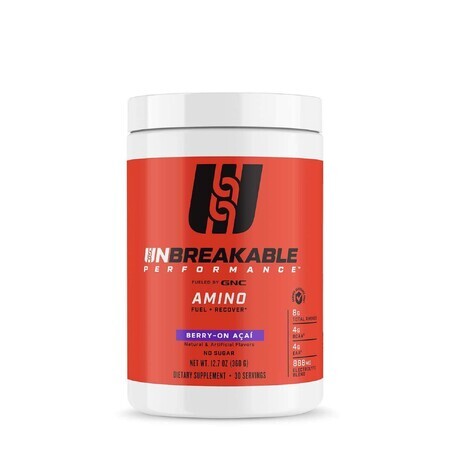 Gnc Unbreakable Performance Amino al gusto di acai e frutti di bosco, 360 g