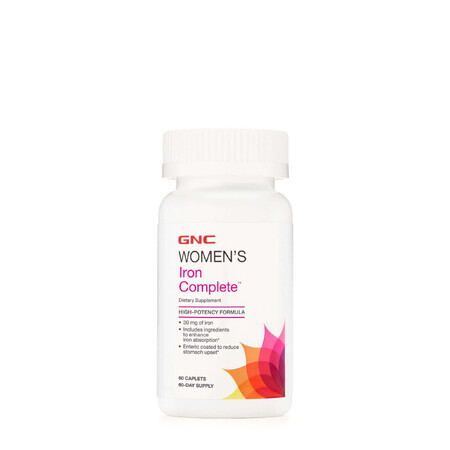 Gnc Women's Iron Complete, Formula di ferro per donne, 60 Tb