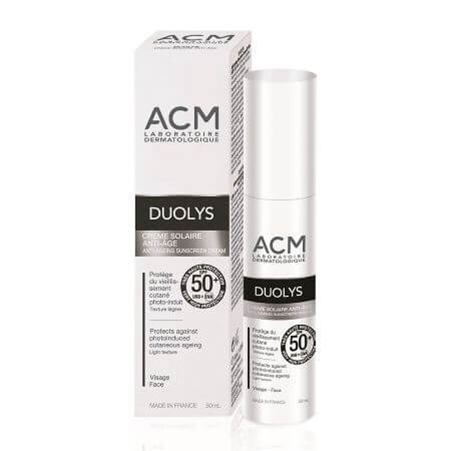 Duolys Crema Solare Antietà SPF 50+, 50 ml, Acm