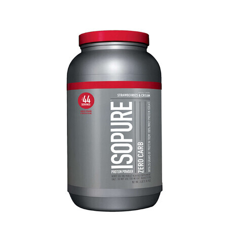 Isopure Zero Carb Protein With Strawberry Cream Flavor, 1360 G