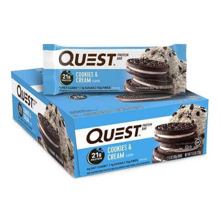 Quest Protein Bar, Protein Bar, Biscuit &amp; Whipped Cream Flavoured, 60g